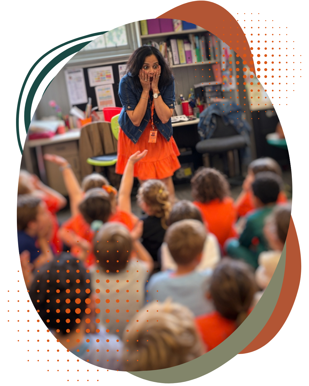 melbourne based storyteller rohini vij performing in a child care incursion