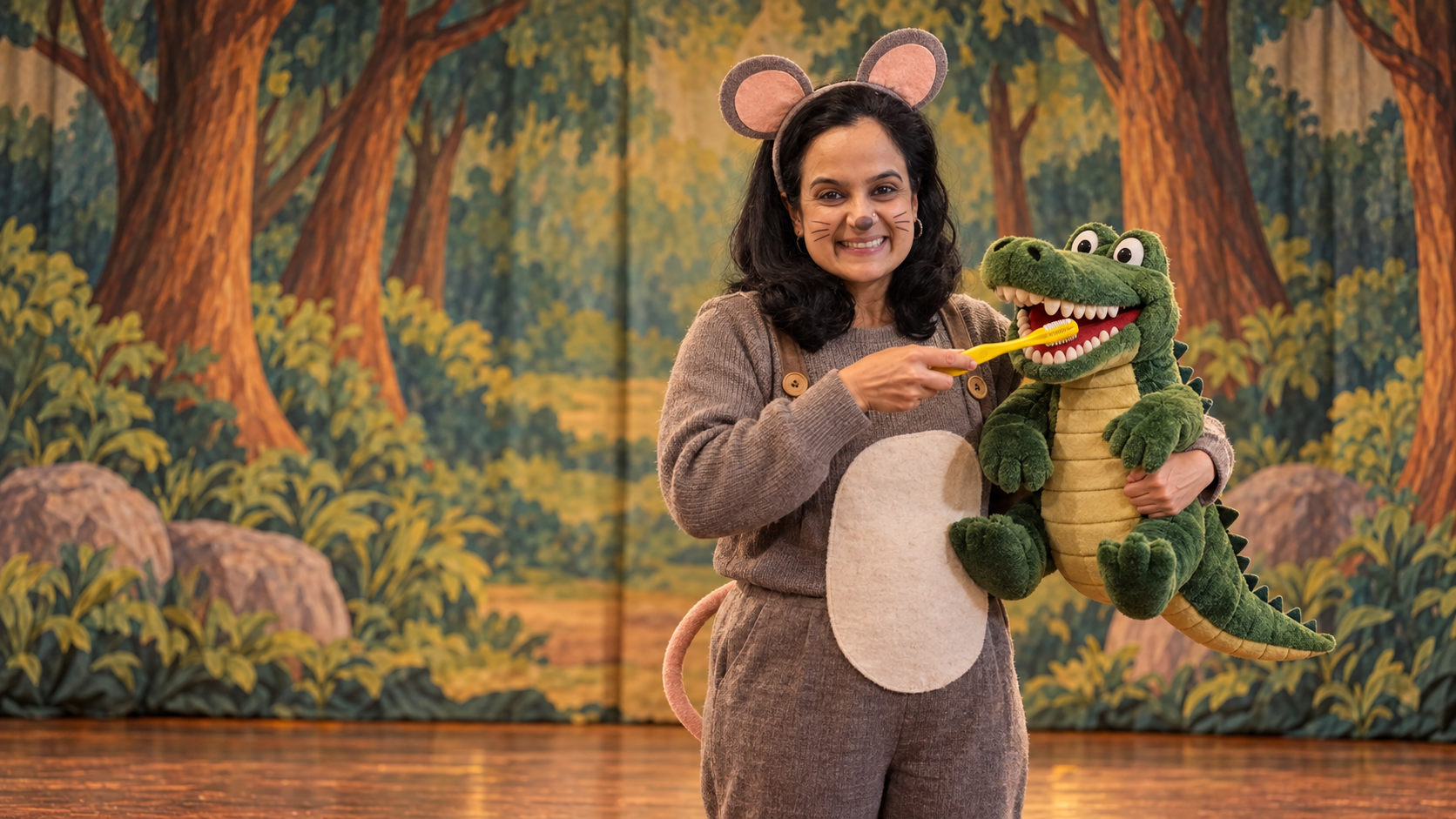 Storyteller Rohini Vij performing story theatre in melbourne school