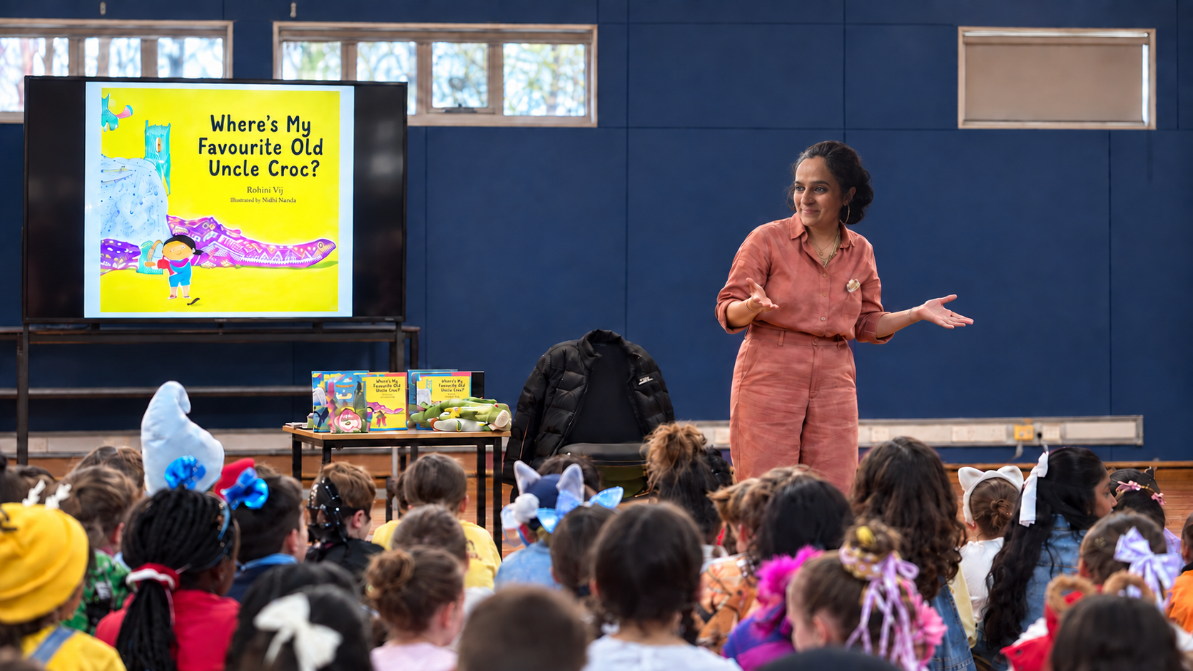 author rohini vij doing author visits in schools libraries events.