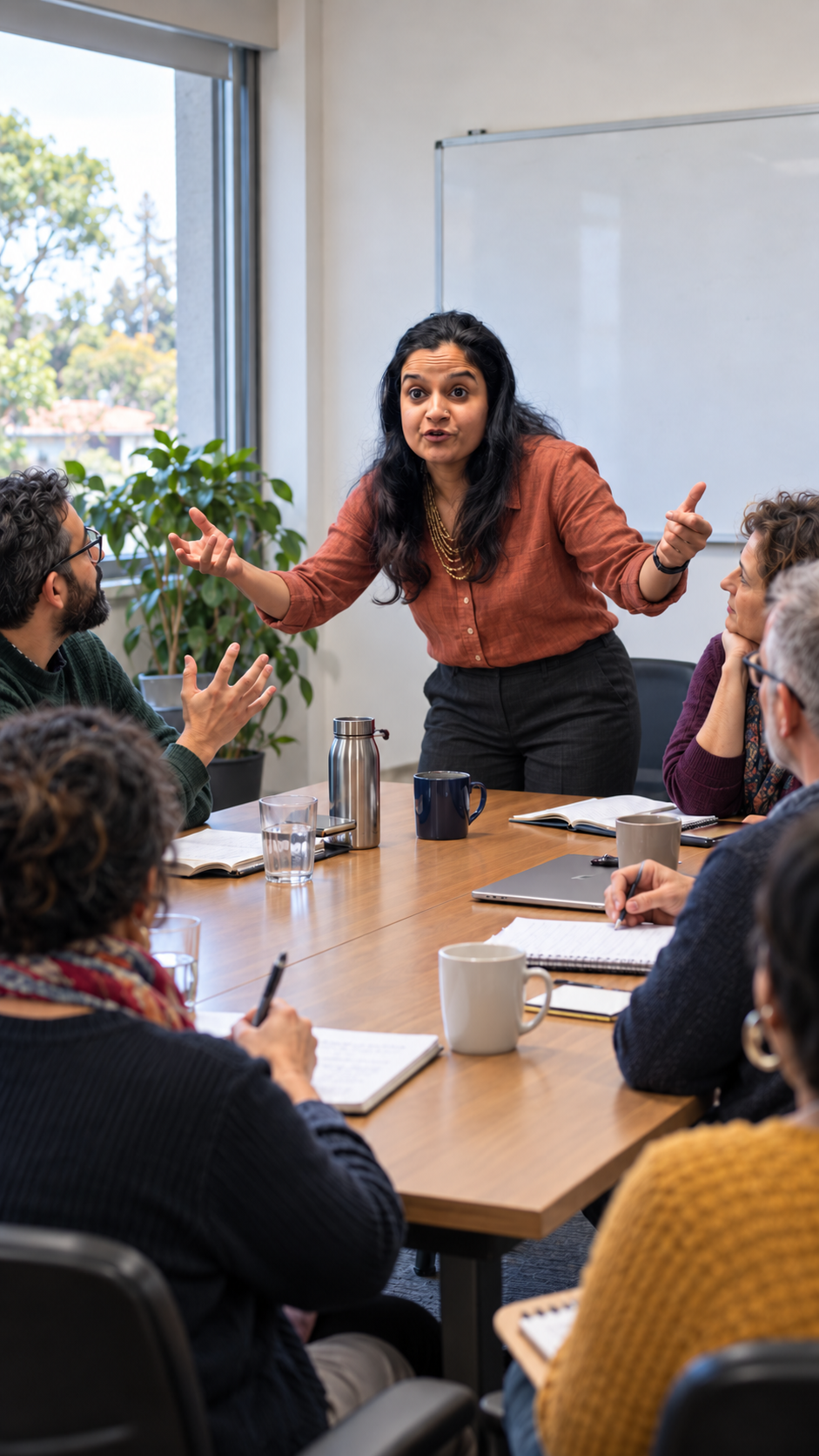 Storyteller Rohini Vij conductig a public speaking workshop for adults and corporates