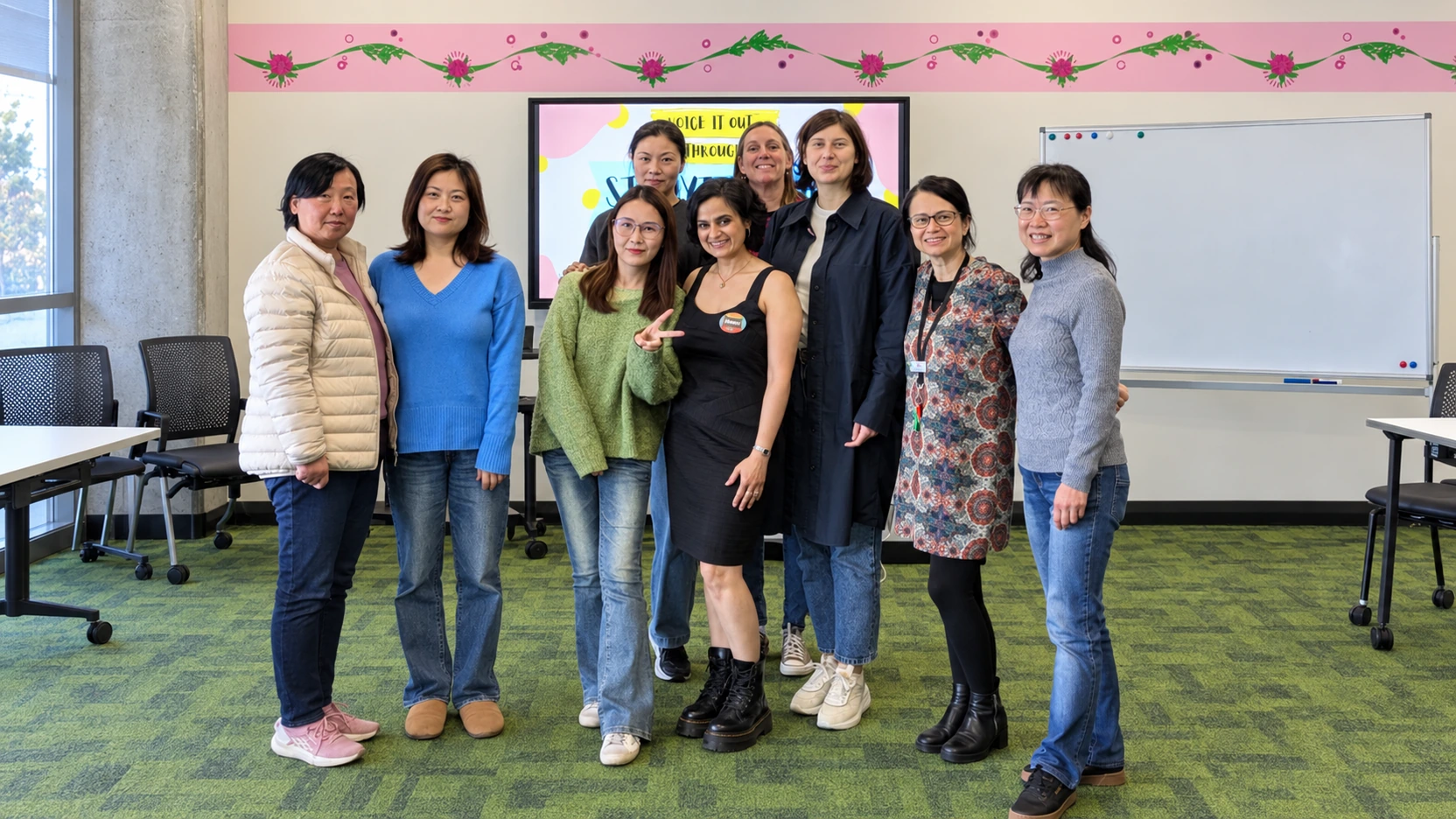 rohii vij with the participants of the public speaking workshop at glen eira adult learning